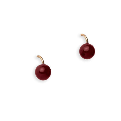 Orecchini con sfera in acrilico ruggine - Mya Accessories