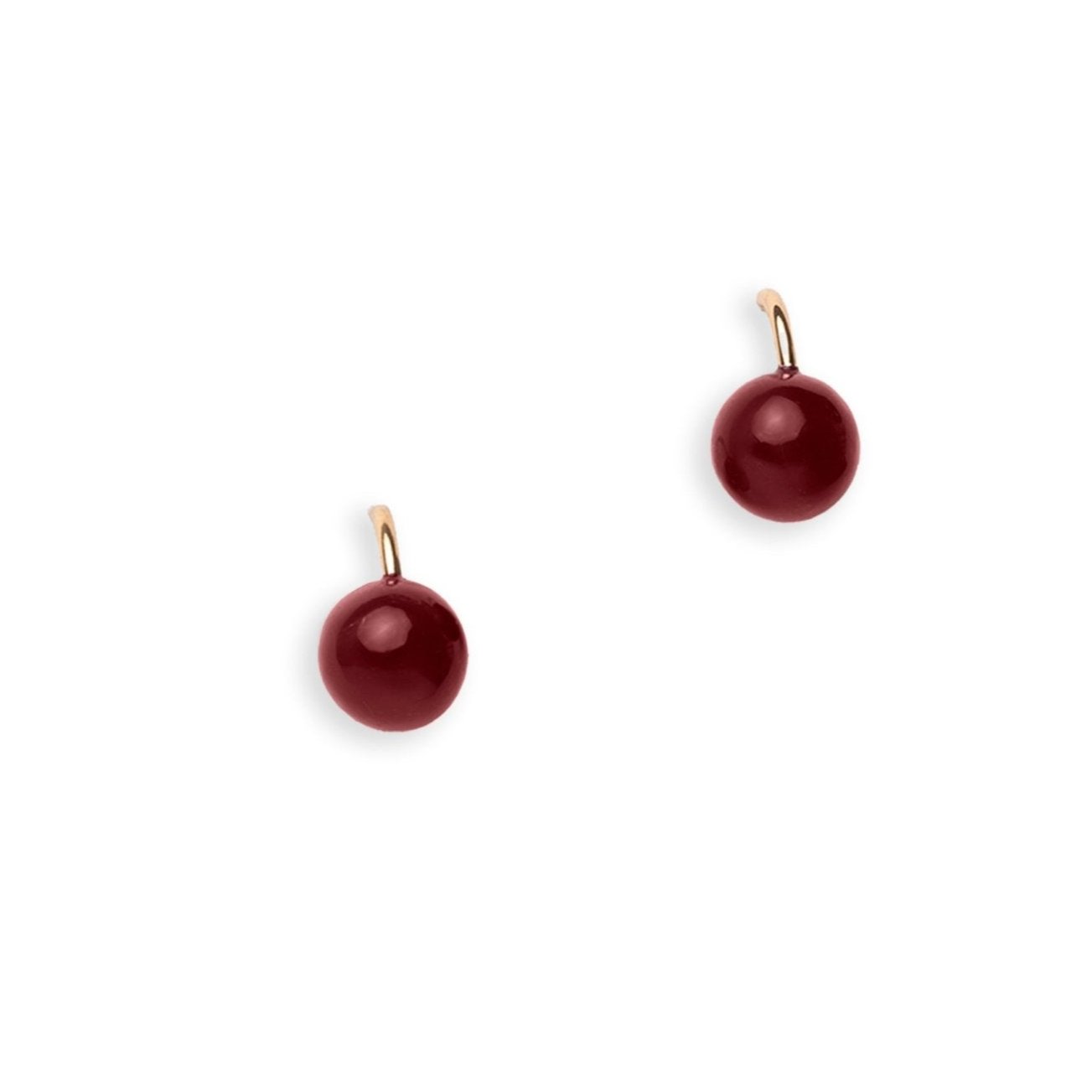 Orecchini con sfera in acrilico ruggine - Mya Accessories