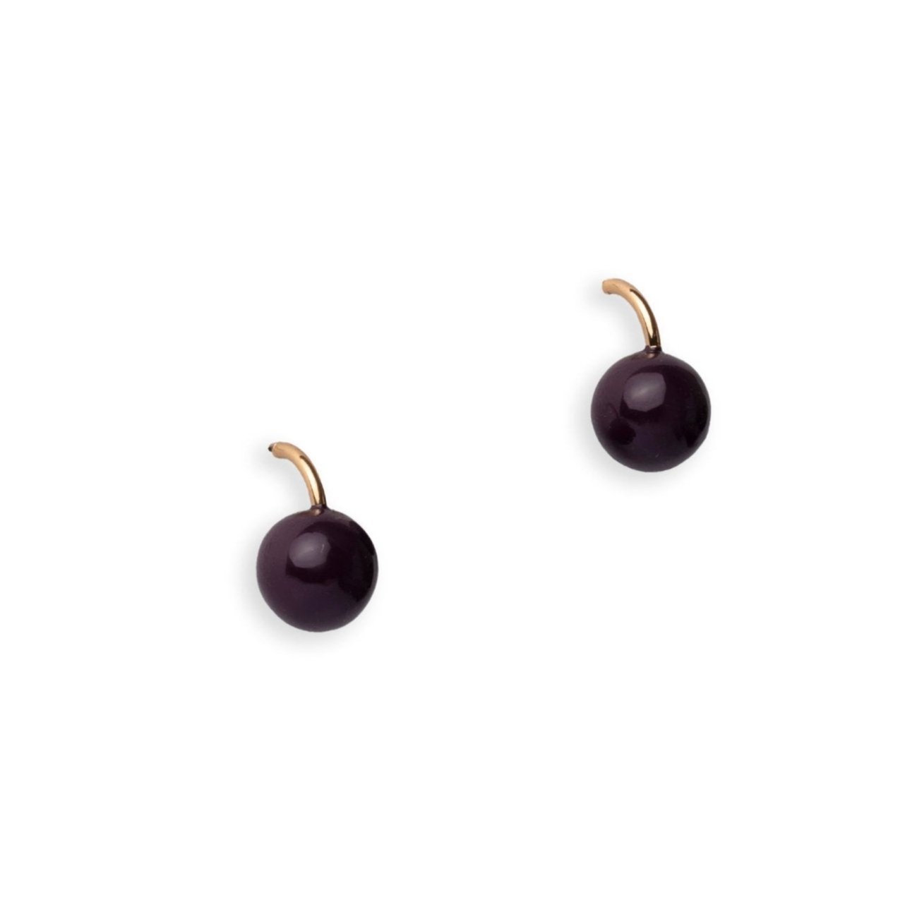 Orecchini con sfera in acrilico viola - Mya Accessories