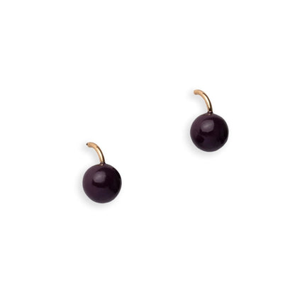 Orecchini con sfera in acrilico viola - Mya Accessories