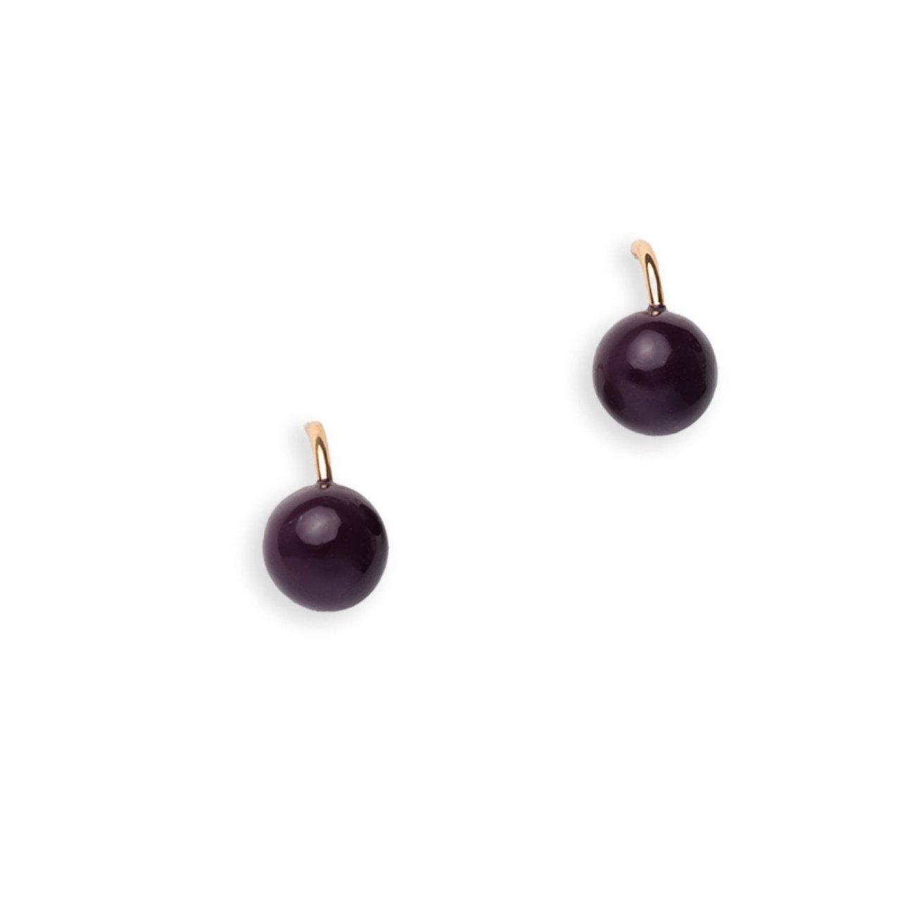Orecchini con sfera in acrilico viola - Mya Accessories