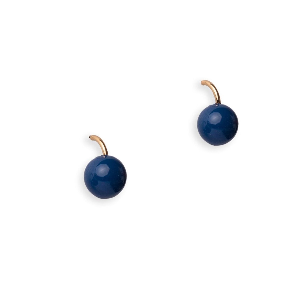 Orecchini con sfera in acrilico indaco - Mya Accessories