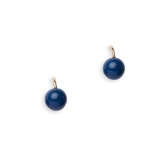 Orecchini con sfera in acrilico indaco - Mya Accessories