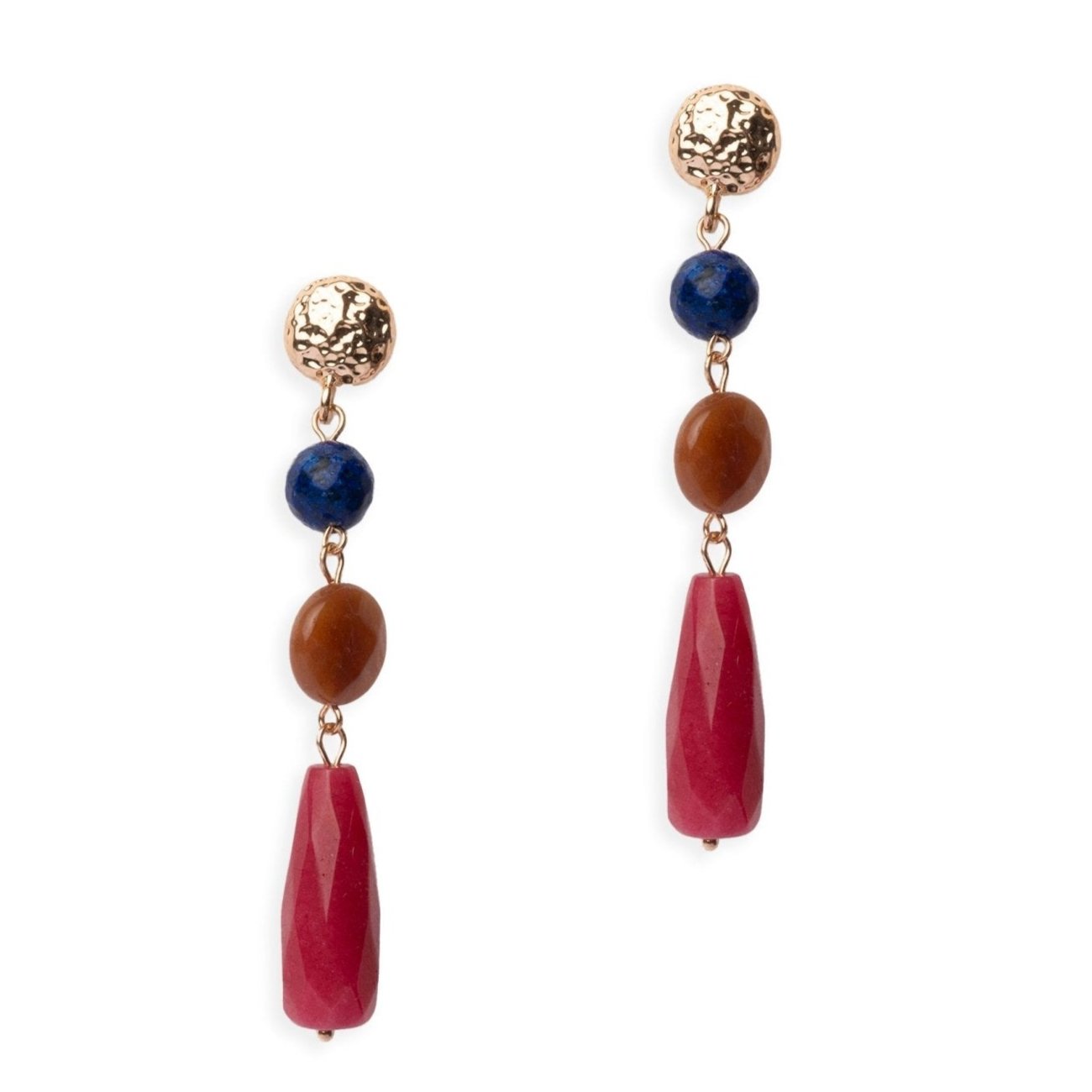 Orecchini pendenti con pietre dure multicolore - Mya Accessories