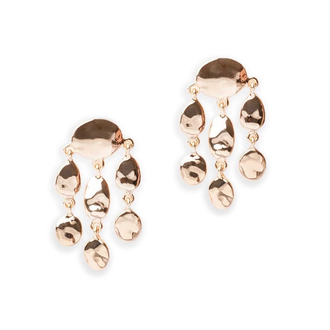 Orecchini pendenti in metallo martellato - Mya Accessories