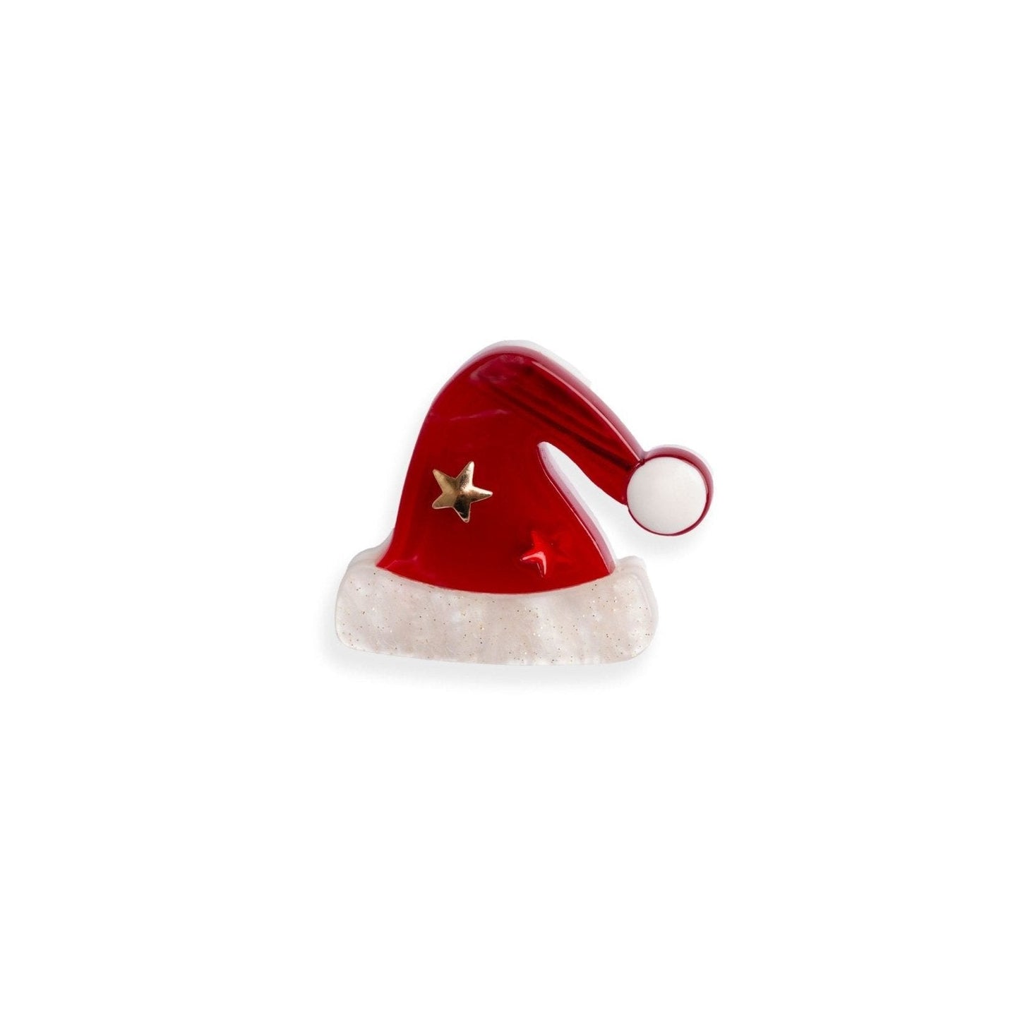 Spilla in acrilico a forma di cappello di babbo natale - Mya Accessories
