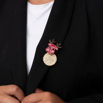 Spilla in acrilico a forma di cervo di natale - Mya Accessories