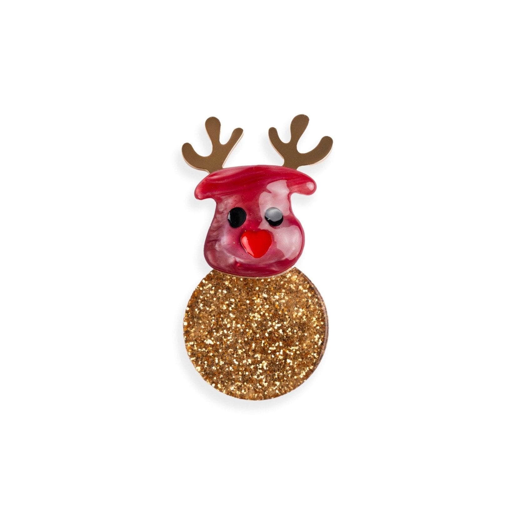 Spilla in acrilico a forma di cervo di natale - Mya Accessories