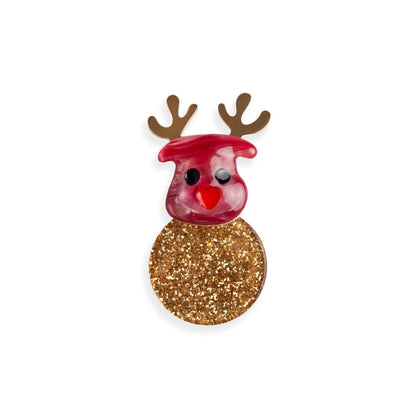 Spilla in acrilico a forma di cervo di natale - Mya Accessories