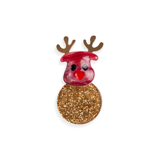 Spilla in acrilico a forma di cervo di natale - Mya Accessories