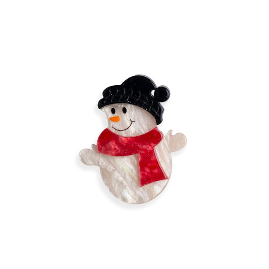 Spilla in acrilico a forma di pupazzo di neve - Mya Accessories