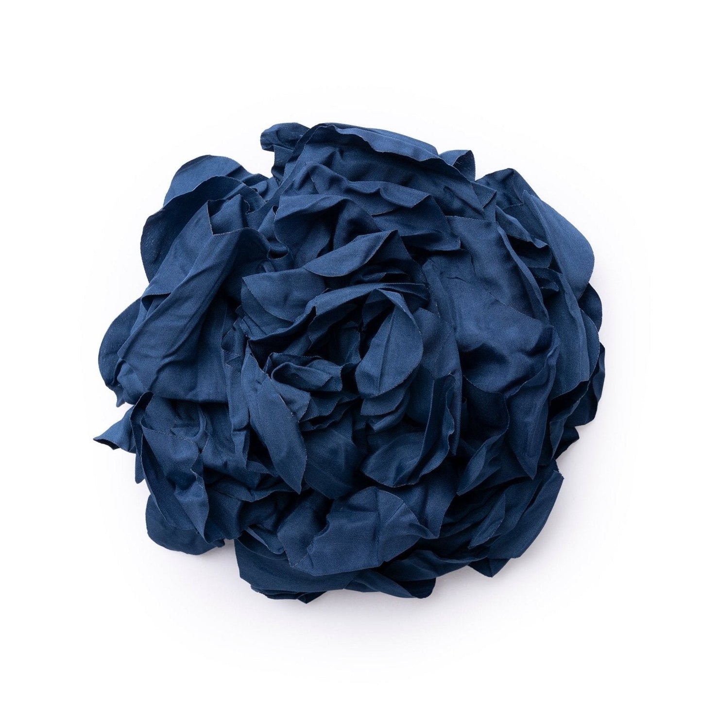 Spilla a forma di fiore in tessuto blu - Mya Accessories