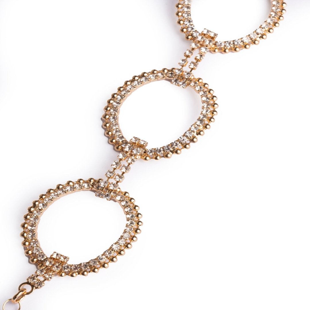 Bracciale in metallo con strass crystal - Mya Accessories