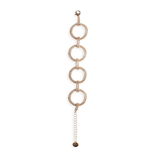 Bracciale in metallo con strass crystal - Mya Accessories