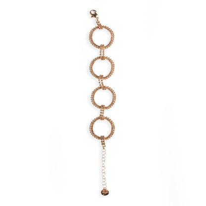 Bracciale in metallo con strass topazio - Mya Accessories