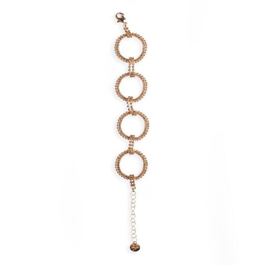 Bracciale in metallo con strass topazio - Mya Accessories