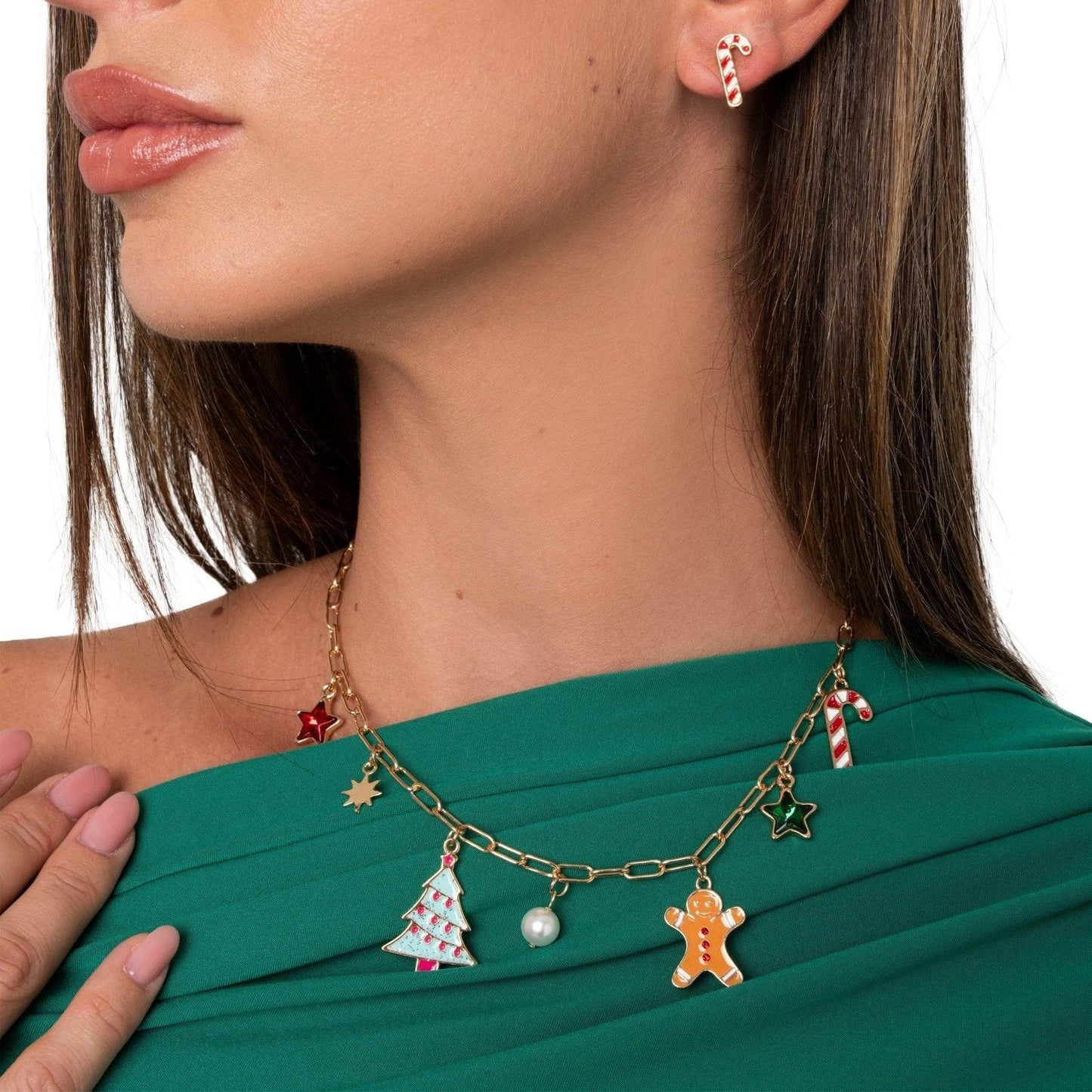 Collana girocollo a catena con charms natalizi - Mya Accessories