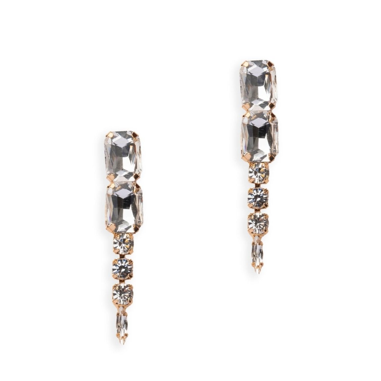 Orecchini pendenti con pietre in vetro crystal - Mya Accessories