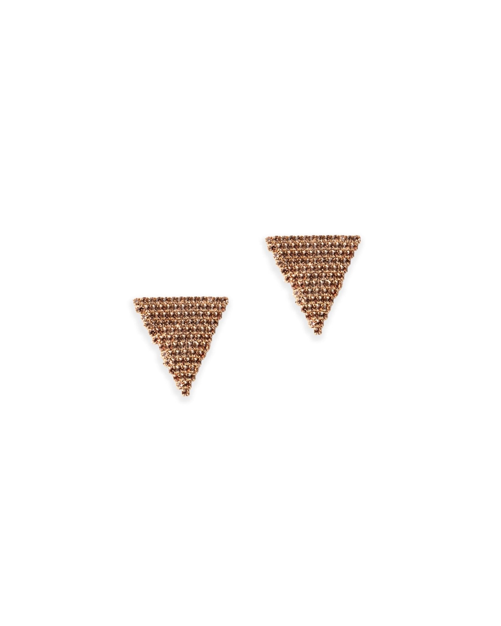 Orecchini triangolo strass topazio - Mya Accessories