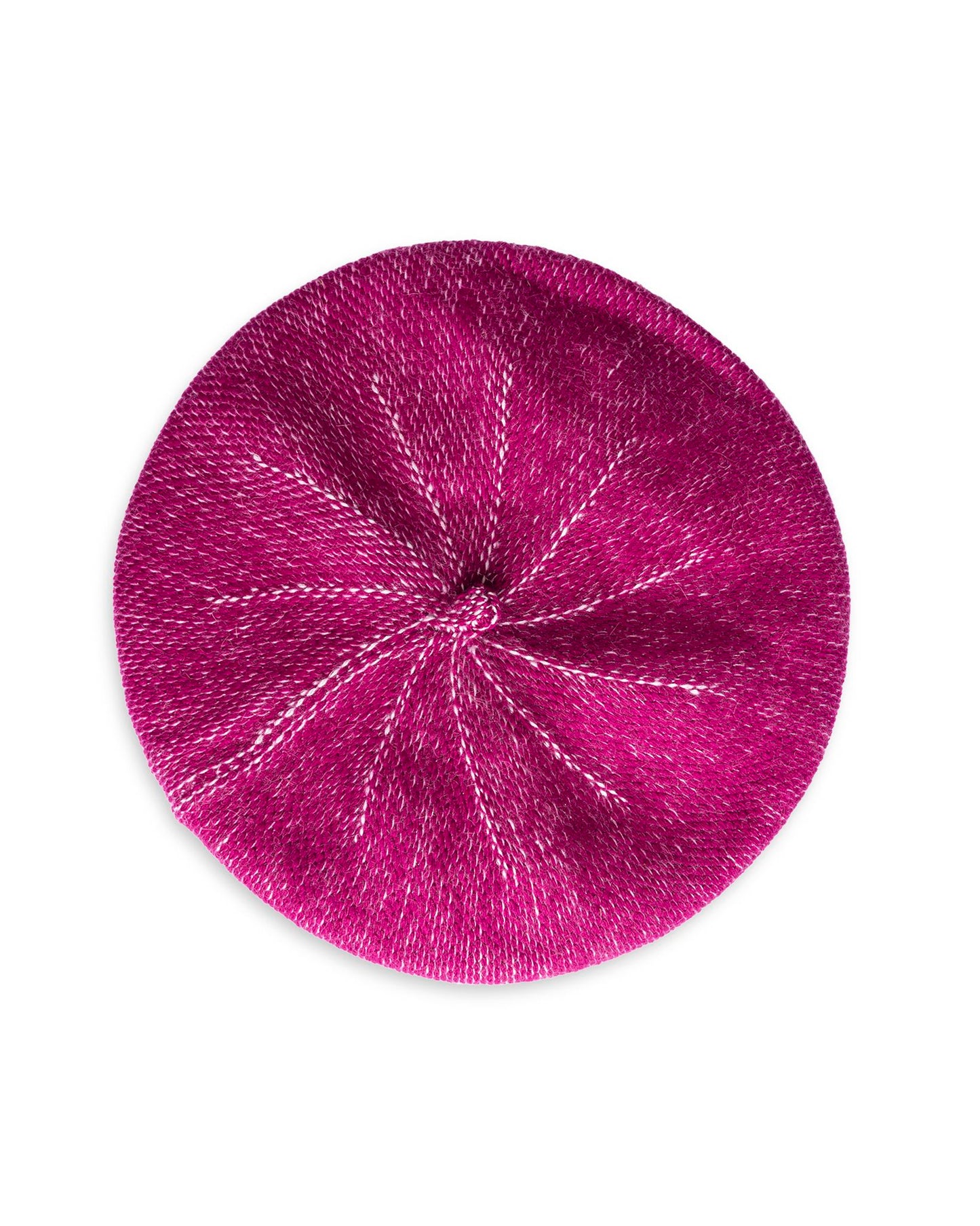 Basco in lana con finitura brillante fucsia