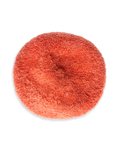 Basco in lana bouclé arancio