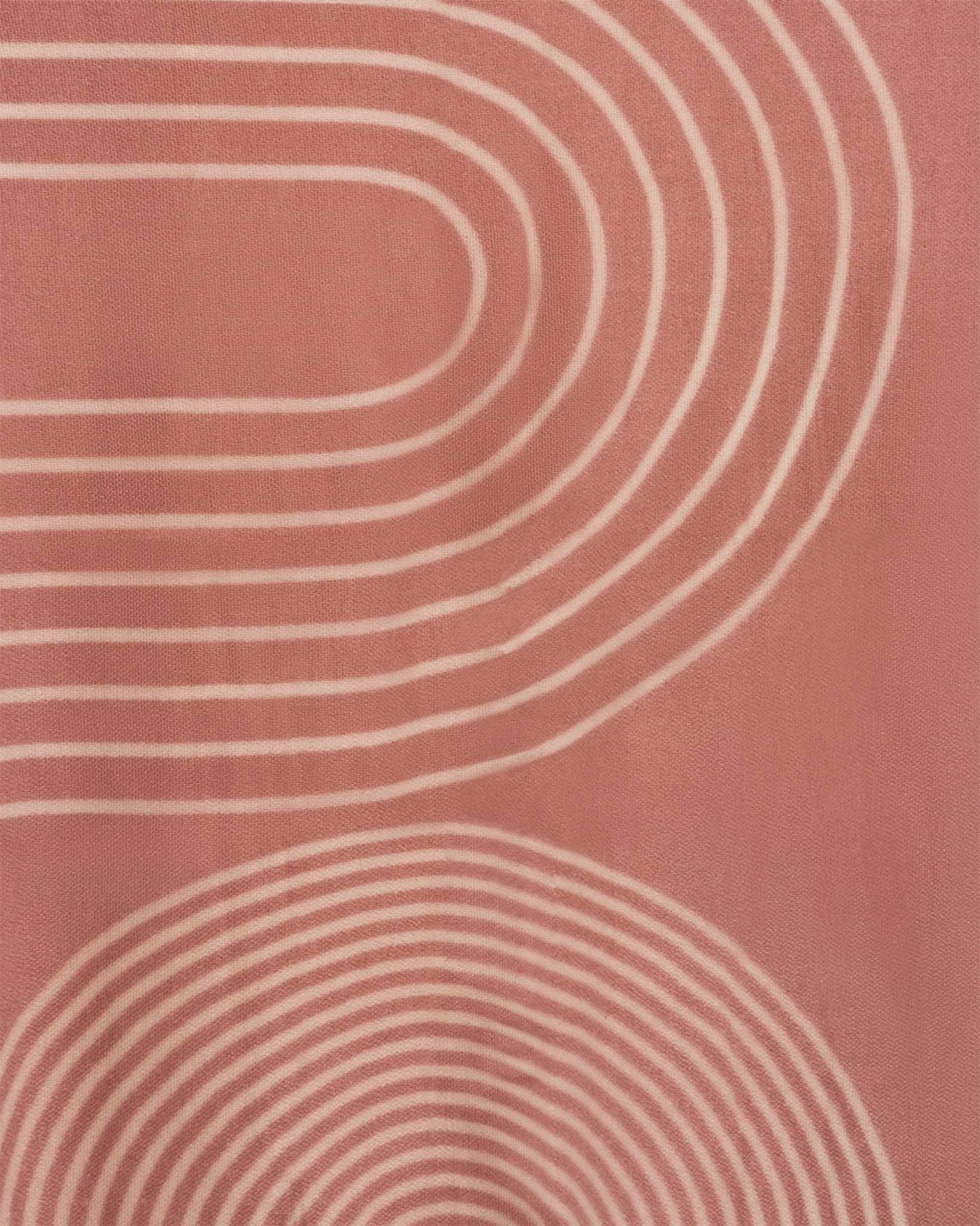 Sciarpa misto lana rosa con stampa a linee bianche