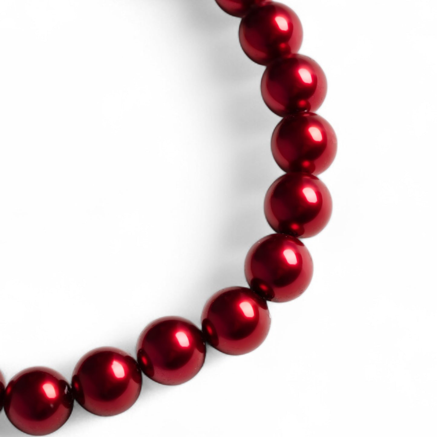 Collana girocollo con sfere tono bordeaux