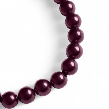 Collana girocollo con sfere tono viola