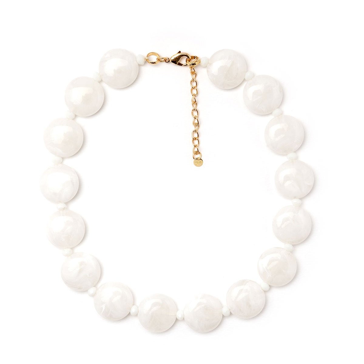 Girocollo a cerchi bianco