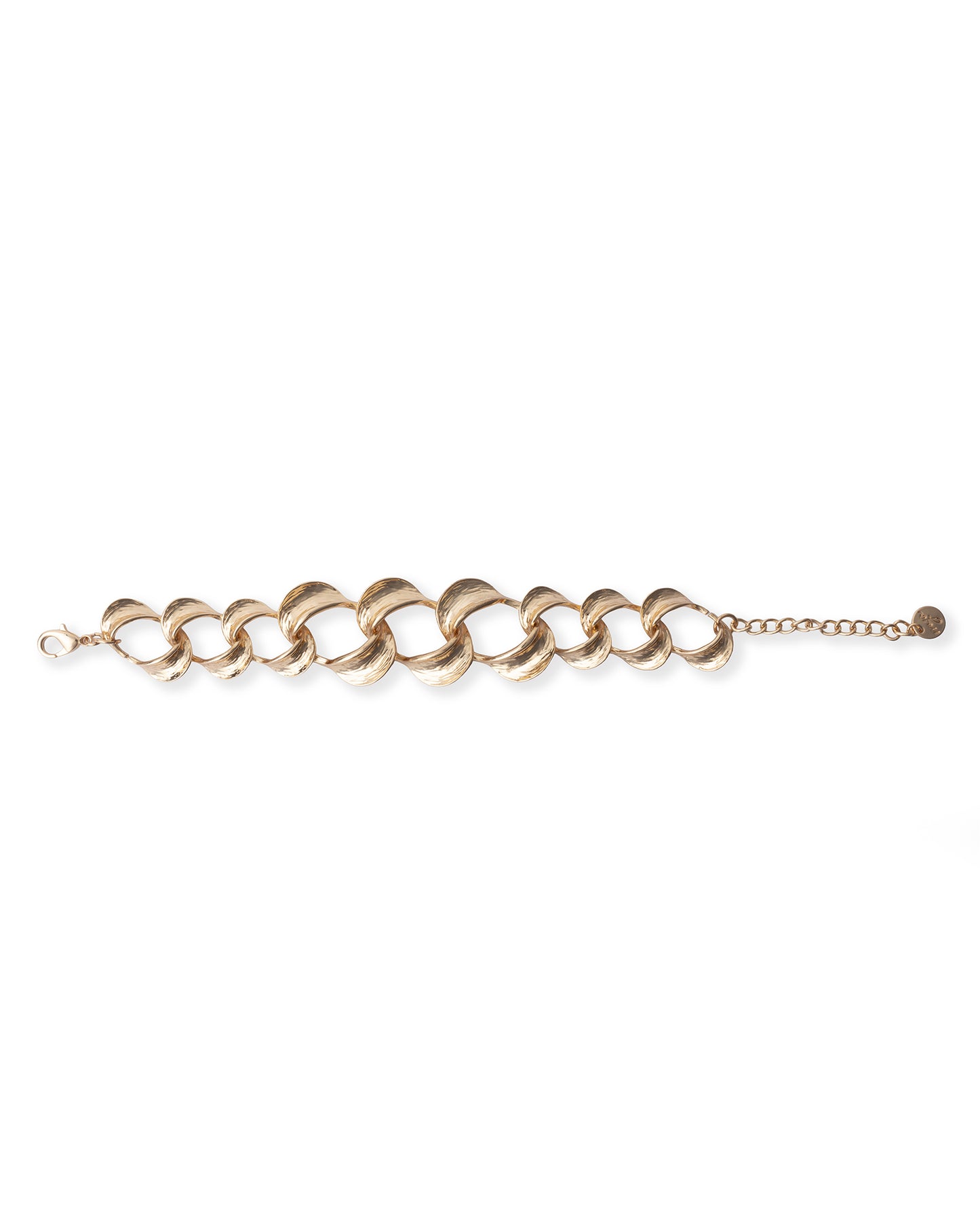Bracciale in metallo con catena ovale