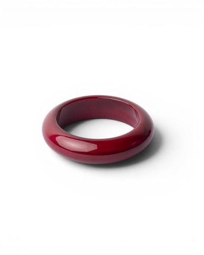 Bracciale rigido bangle in resina lucida bordeaux