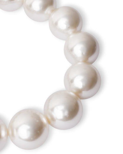 Collana girocollo con perle in vetro maxi 25 mm