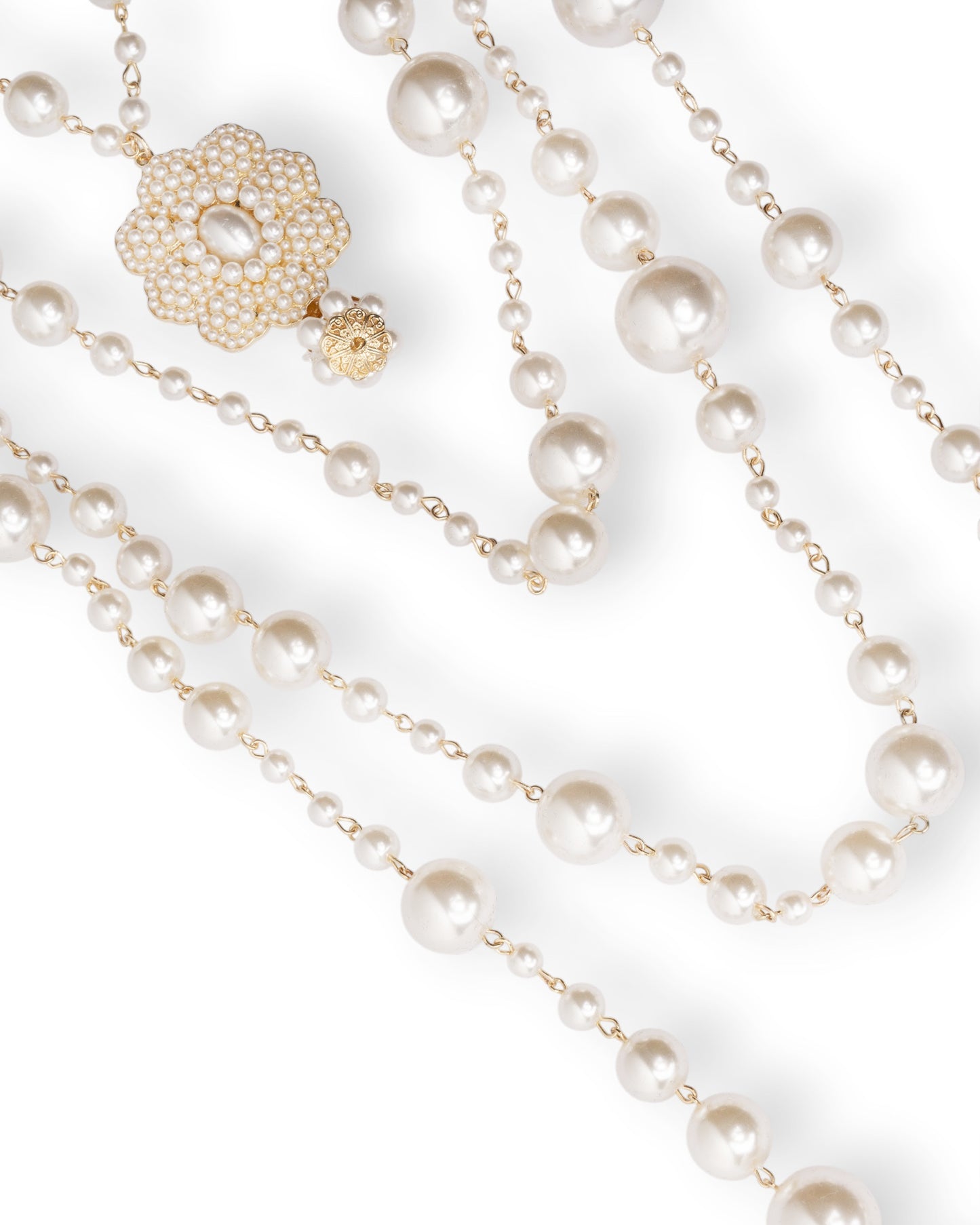 Collana multi filo con perle micro in vetro