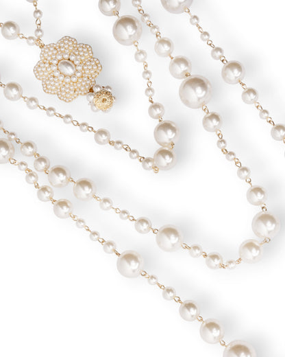 Collana multi filo con perle micro in vetro