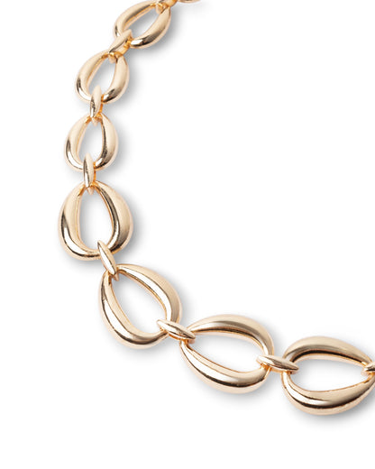 Collana girocollo con design a goccia in metallo