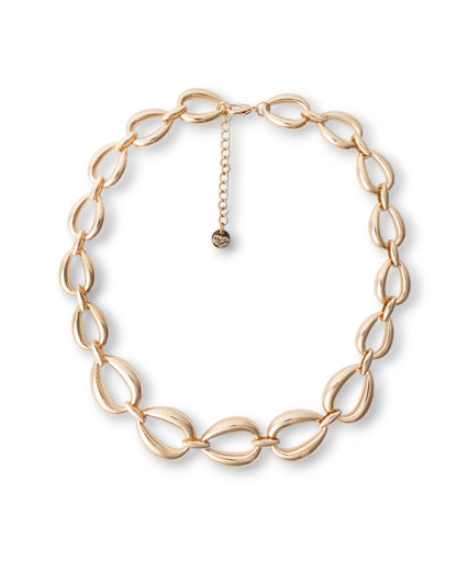 Collana girocollo con design a goccia in metallo