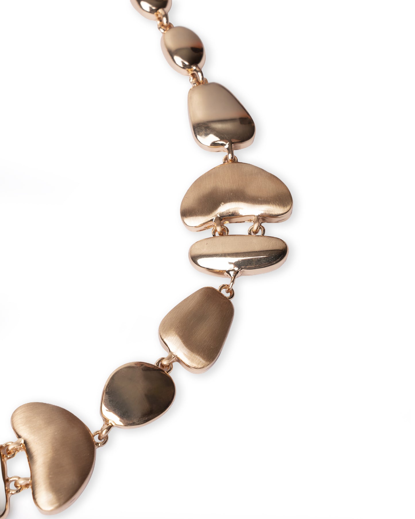 Collana girocollo dal design astratto in metallo