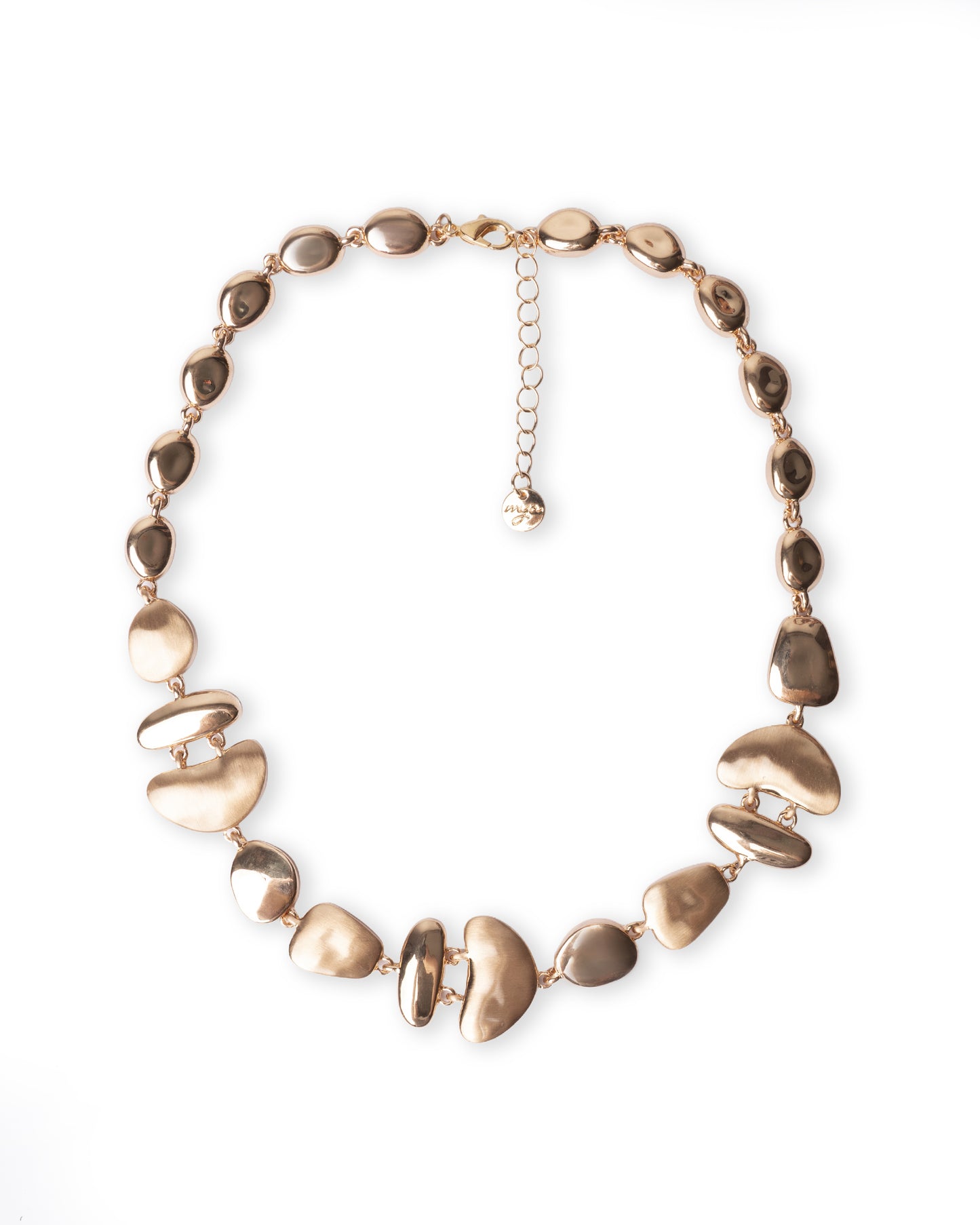Collana girocollo dal design astratto in metallo