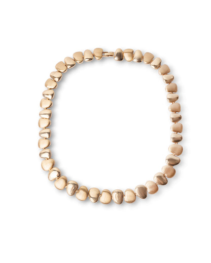 Collana girocollo dal design astratto in metallo