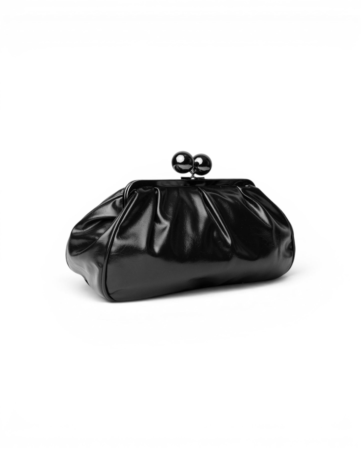 Pochette bon bon morbida nera lucida