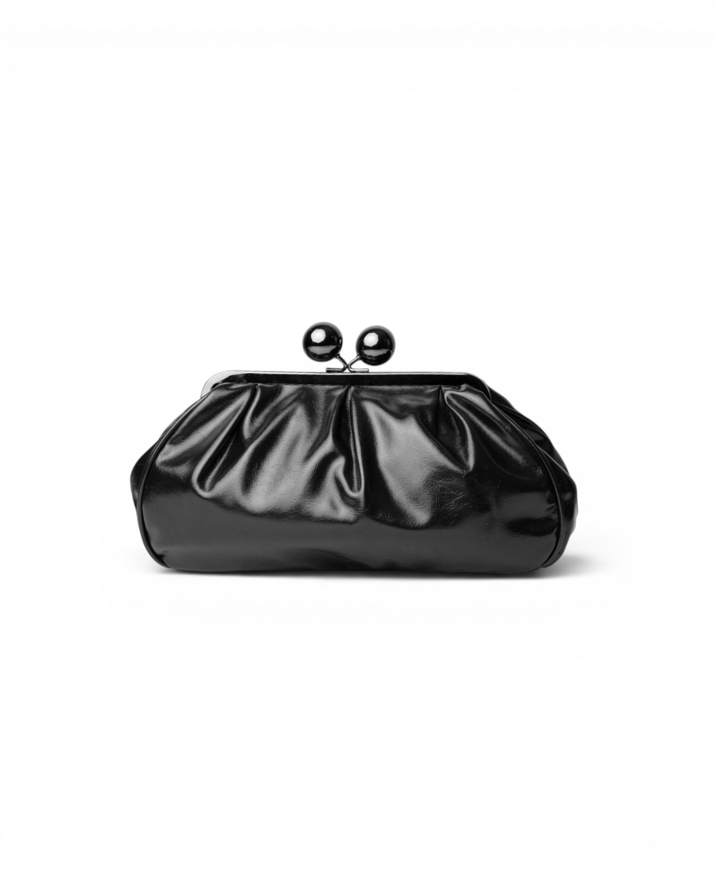 Pochette bon bon morbida nera lucida