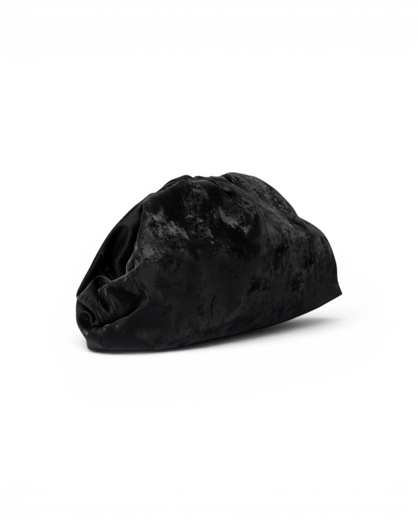Clutch morbida effetto suede nera