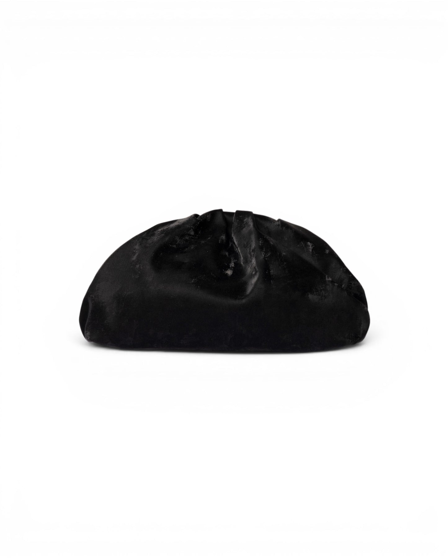 Clutch morbida effetto suede nera