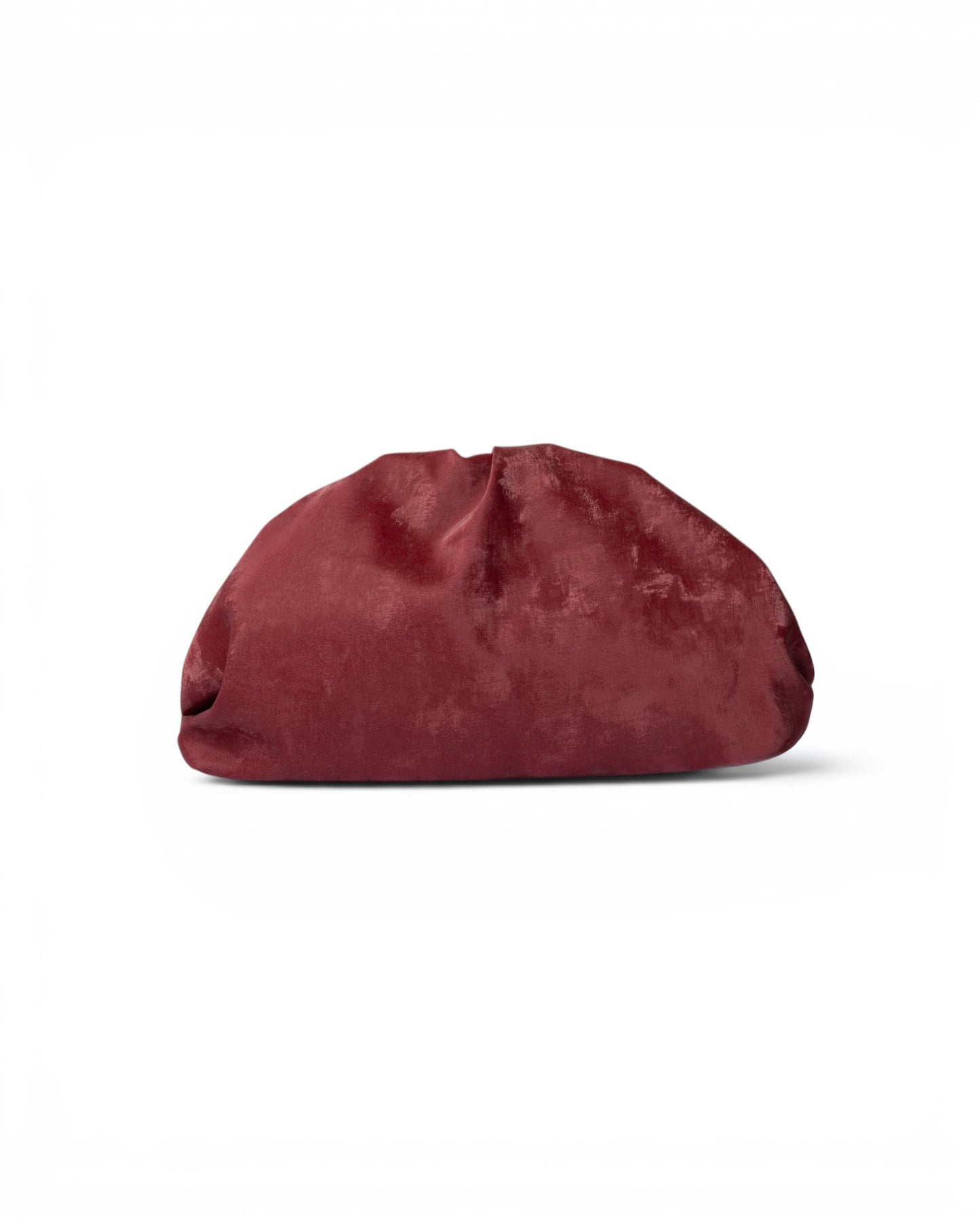 Clutch morbida effetto suede rossa