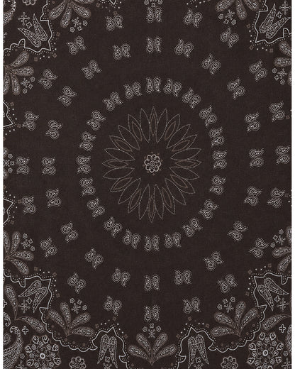 Sciarpa in cotone dalla texture mandala tono marrone