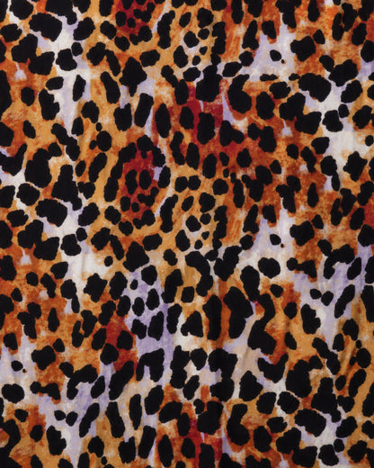 Sciarpa con texture leopardata tono arancio