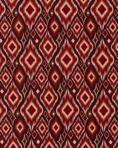 Sciarpa in cotone con stampa geometrica tono rosso