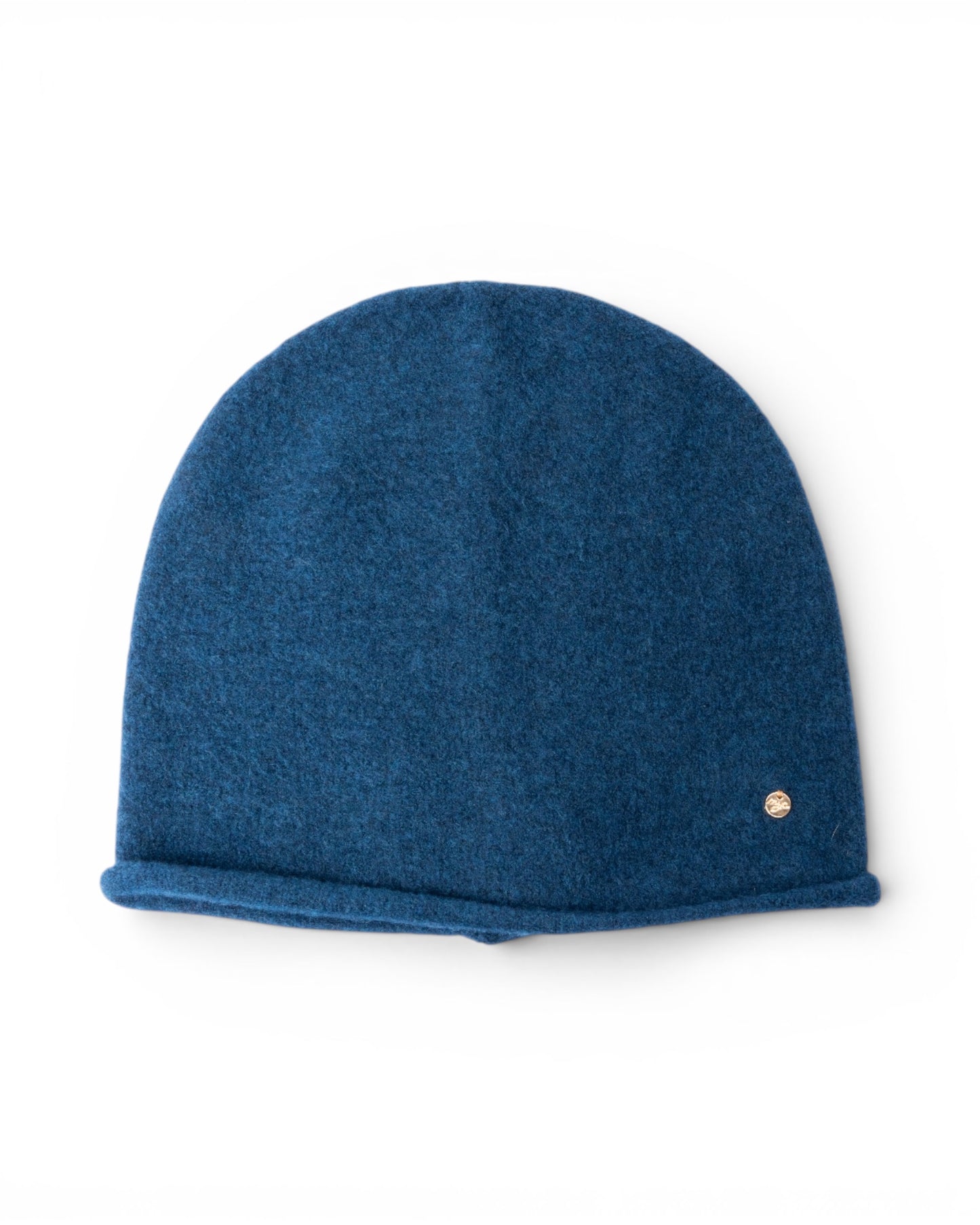 Cappello a cuffia morbido a tinta unita blu