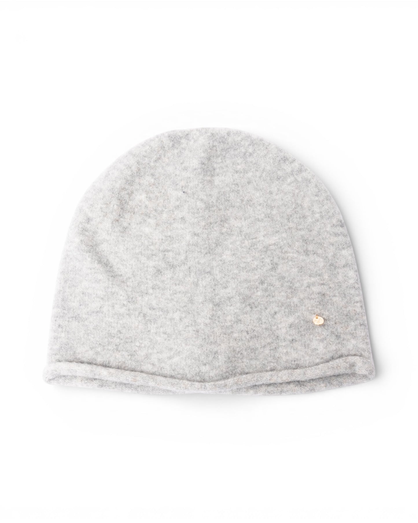 Cappello a cuffia morbido a tinta unita grigio chiaro