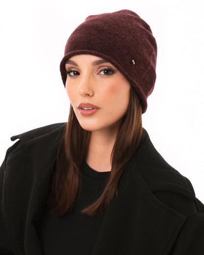 Cappello a cuffia basic violaceo